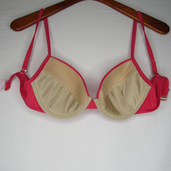 Victoria's Secret Y2K Salmon Pink Bikini Top Women's 34C Medium - Picture 7 of 8